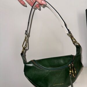 Green leather Shoulder Bag